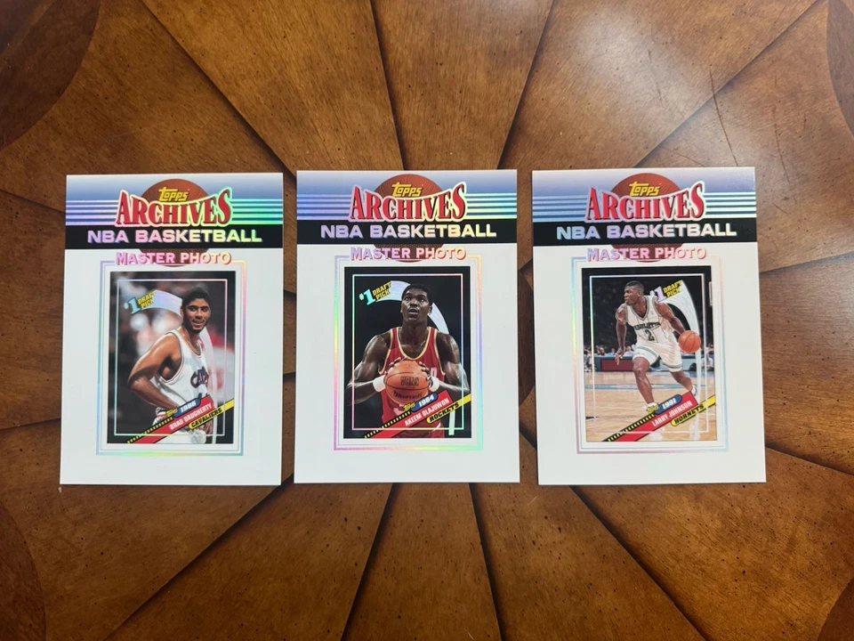 1993 Topps Archives Master Photo Set Of 12 - Ewing, Olajuwon, Worthy, Robinson - Imagem 3 de 4