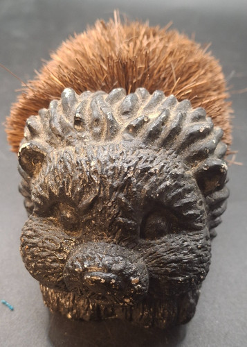 Vintage Hedgehog Shoe Scraper Boot Cleaner Doorstop Garden Decor