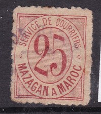 FRANZÖSISCH MAROKKO ^^^1891 gebraucht KLASSISCHE LOKALE POST (MAZAGAN) @dco3196morro