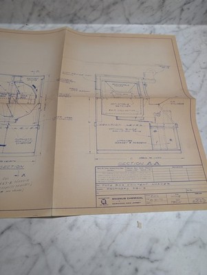 MAGNUS CHEMICAL TOTE BOX CONTENT WASHER PROPOSAL DRAWING BLUE PRINT 8642