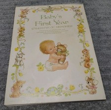 Vintage 1983 Baby's First Year Calendar Spiral Bound Stickers Milestones UNUSED
