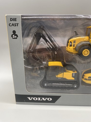 "VOLVO BAUFAHRZEUGE" SET 3-TEILIG DRUCKGUSSMODELLE VON NEW RAY 32095 - Bild 2 von 6