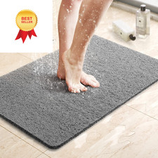 LuxStep Shower Mat Bathtub Mat,24x16 24" x 16" Rectangular , Stylish Grey