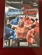 WWE Smackdown vs. Raw 2007 Sony PlayStation 2 PS2 Black Label CIB Complete
