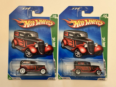 Hot Wheels 2009 Super Treasure Hunt / Reg TH  34 Ford Red/Black Lot of 2 - STH