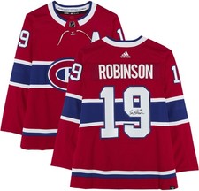 Larry Robinson Montreal Canadiens Autographed Red Adidas Jersey