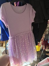 Wonder Nation Girls Lavender Touch Tutu Dress Size XL 14-16 Short Sleeve