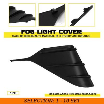 1-10X Fog Lamp Hole Cover for Hyundai Elantra 2024-2025 Front Driver Side Grille