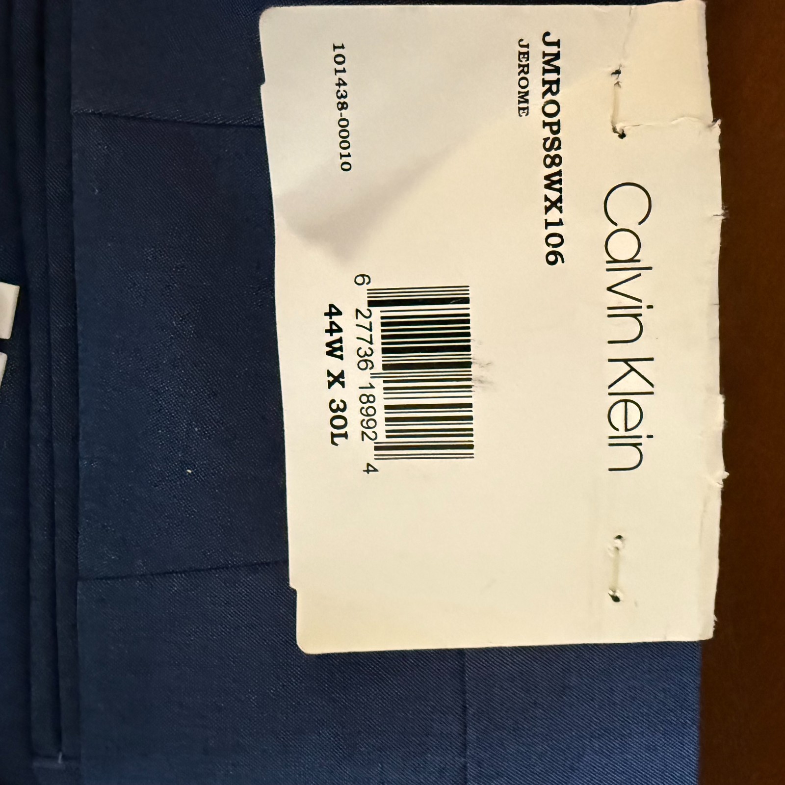 Calvin Klein Blue Slim Fit Stretch Dress Pants Modern Tailored Men 44x30 NWT thumbnail 10