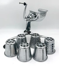 Vintage Saladmaster Kitchen-Quip, Inc. (1953) Manual Food Processor with 6 Cones