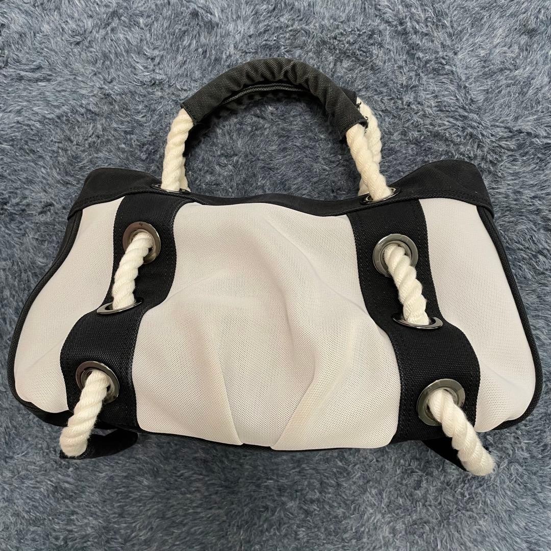 Burberry Blue Label Tote Bag Blue Rope Handle Summer Bag Logo Rare Item New thumbnail 21