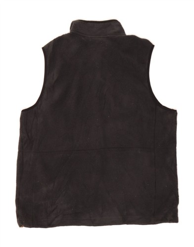 L.L.BEAN Mens Fleece Gilet UK 40 Large Black Polyester DJ69 - Picture 2 of 4