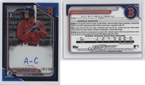 2024 Bowman Chrome Prospect Auto Blue Refractor /150 Allan Castro #CPA-ACA Auto