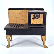 1930  s Metal Ware Corp. Black Original Electric Childrens Stove  Oven Vtg READ