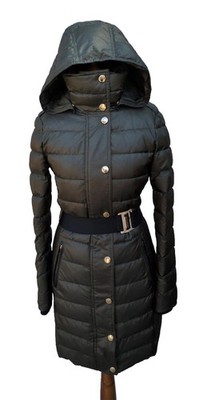 Burberry Womens Puffer Coat Jacket UK 4 USA 2 IT 36 Navy Merino Goose