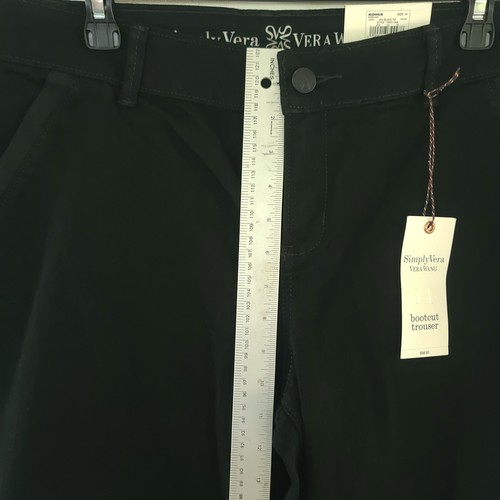 Pantalone donna Simply Vera by Vera Wang taglio stivaletto elasticizzato nero taglia 14 NUOVO - Foto 10 di 19