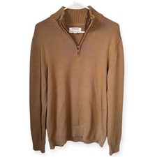 Goodthreads Men's Quarter Zip Pullover Soft Cotton Sweater Size Medium