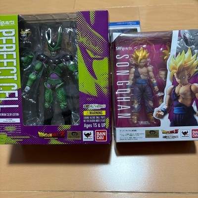 S.H.Figuarts Dragon Ball Cell Complete & Super Saiyan Son Gohan Figures Set