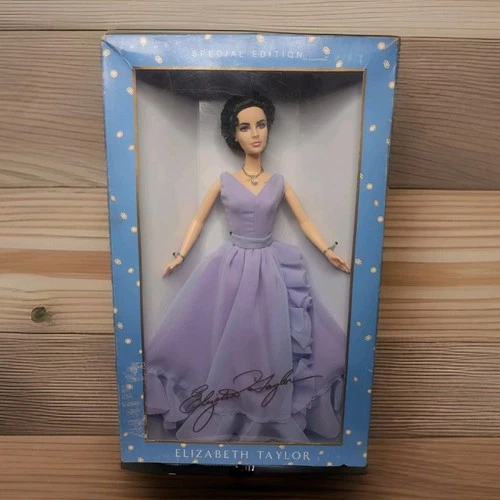 Vintage Barbie White Diamonds Elizabeth Taylor Hollywood Doll #28076 NIB 2000