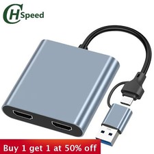 USB to Dual HDMI Docking Station 4 In1 Mobile Tablet Typec Hub Expansion Dock