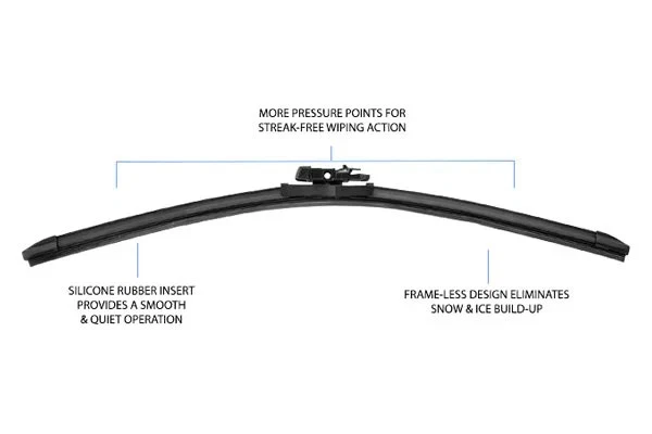 For Honda Civic 2006-2015 PIAA 97070 Si-Tech Silicone Flat 28" Black Wiper Blade Foto 3 de 4