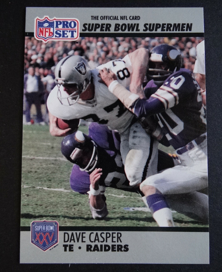 1990-91 Pro Set #53 Dave Casper Oakland Raiders Super Bowl Supermen Card