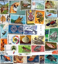 PAPOUASIE Nlle Guinée Collections de 25 à 100 timbres différents oblitérés