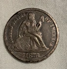 1876 S Seated Liberty Dime 10 Cents XF+ Details Slight Edge Bend
