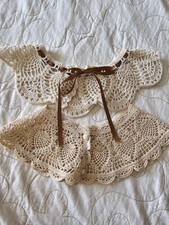 2 Vintage Lace Detachable Collars Necklaces Cottagecore Romantic Fairytale