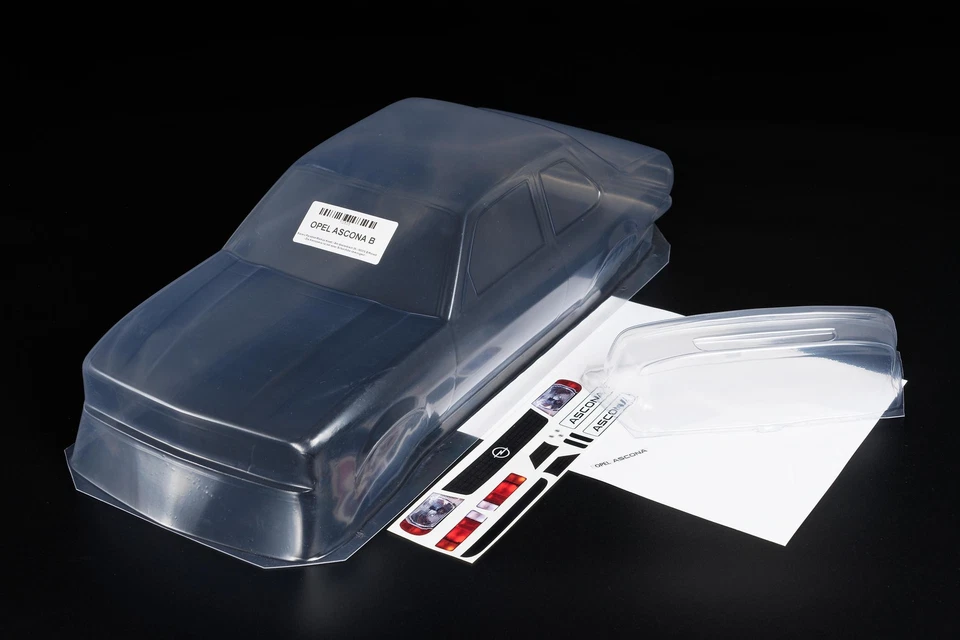 RC KAROSSERIEBAUSATZ 1:10 OPEL ASCONA B UNLACKIERT, INKL. STICKER # 10305 - Bild 2 von 4