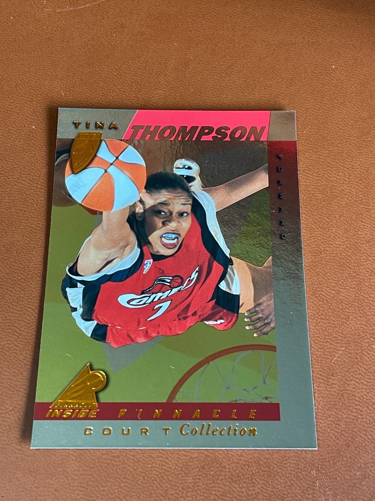 1997 Pinnacle Inside WNBA #13 Tina Thompson Court Collection Houston Comets