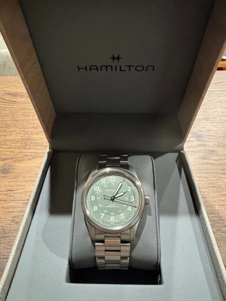 Reloj Hamilton Khaki Field Titanio 38mm H70205860 Automático Pulsera Titanio Foto 2 de 4