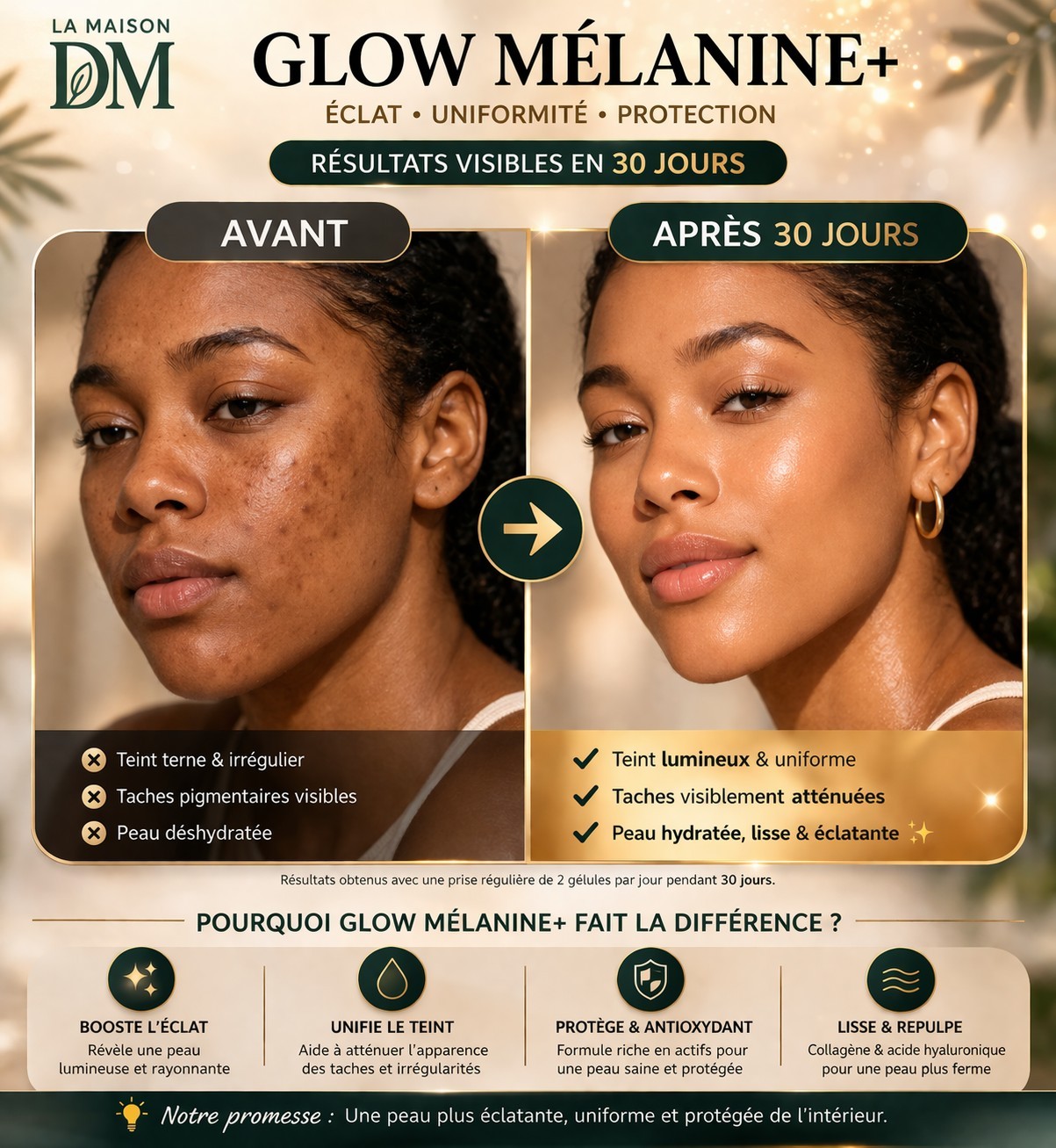 glutathion avant aprs Les dangers des complments alimentaires pour la peau  Crme Hydratante Gamme Teint Caramel
