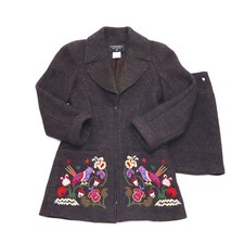 Authentische CHANEL Blumenstickerei 40 97A 1997 Setup braun WS3295