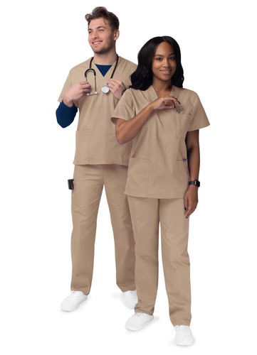 Sivvan Men Women Unisex Classic Scrub Set V-neck Top and pants Hospital Uniforms - Picture 66 of 112