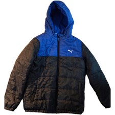 Puma Blue And Black Puffer Jacket Size L 14/16
