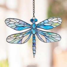 Blue Dragonfly Handmade Resin Suncatchers Artisan Sun Catcher Stained Glass E...