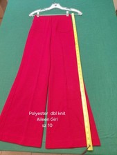 60's VTG Aileen Teen/Women's Red SIZE 10 Bell Bottom Pants W/POCKETS
