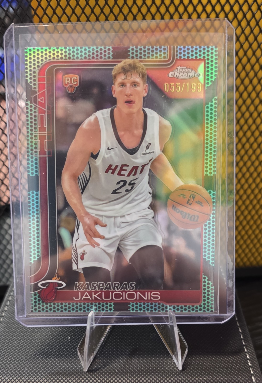 2025-26 Topps Chrome - Kasparas Jakucionis #270 Aqua Raywave Refractor 55/199