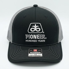Scarce Richardson 112 Pioneer Seed 100 Years Snapback Hat Cap Black Trucker Cap