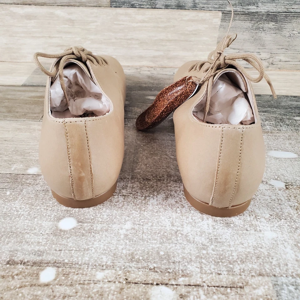 Zapatos Birkenstock Saunders para dama talla 5 EU 36 cuero natural desnudo con cordones Oxford Foto 3 de 4