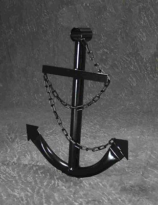 Black Ship/'s Anchor Wall Decor Flat Metal 34/" Handcrafted Nautical Art Made USA