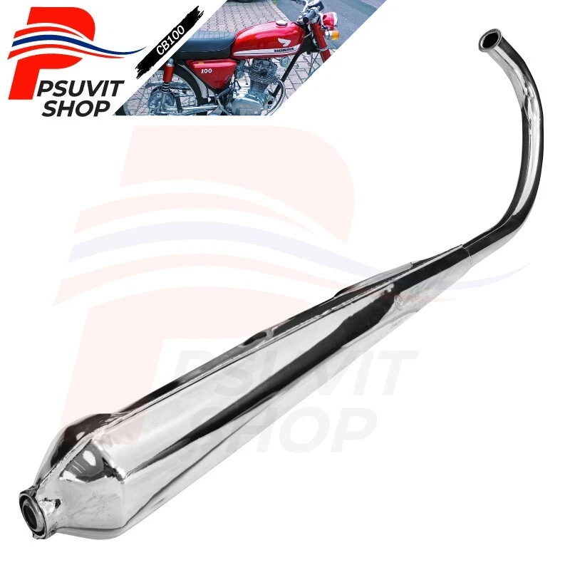 Tubo de escape y silenciador para Honda CB100 K0 K1 K2 K3 CB125S S0 S1 S2 Foto 2 de 4