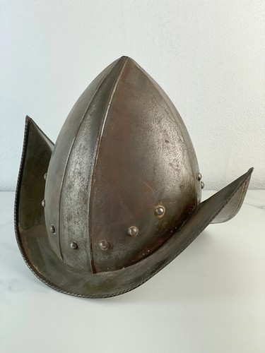 18 ga casco bollitore spagnolo medievale spagnolo Morion replica vecchio modello spagnolo - Foto 2 di 4