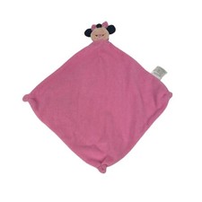 Minnie Mouse Pink Disney Baby Security Blanket Plush Lovey Polka Dot