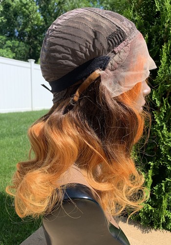 Lace Front Human Hair Wig Body Wave 20 inches Brown Orange 100% Natural - Picture 12 of 12