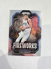 Luka Doncic Silver Prizm Fireworks 2022-23 Panini Prizm Basketball #24 Mavericks