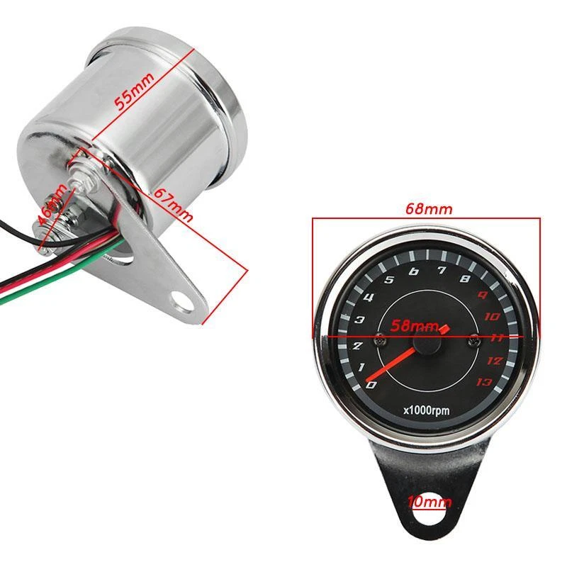 Motorcycle LED Tachometer Speedometer Gauge For Honda Shadow Aero 750 VT750C Foto 3 de 4