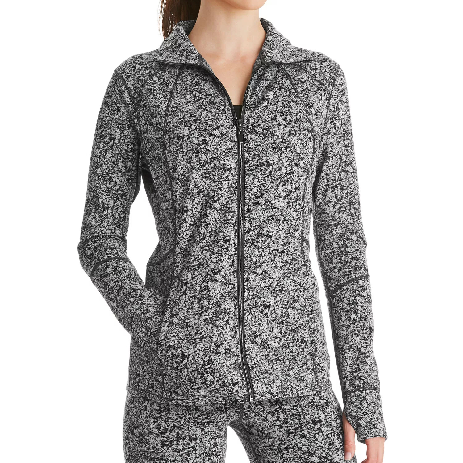 Women's gray zip up jacket Clearance