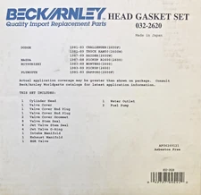New Engine Cylinder Head Gasket Set BECK/ARNLEY 032-2620